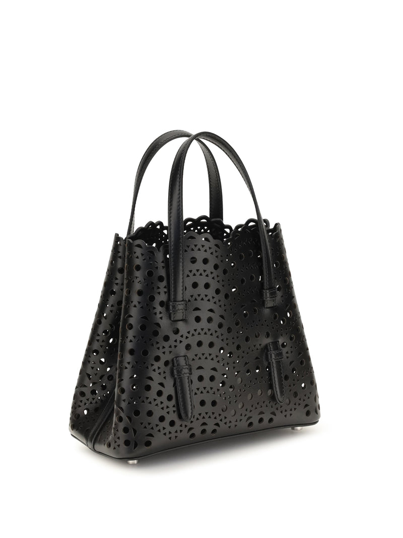Alaïa Top Handle Bag — Black Calf Leather
