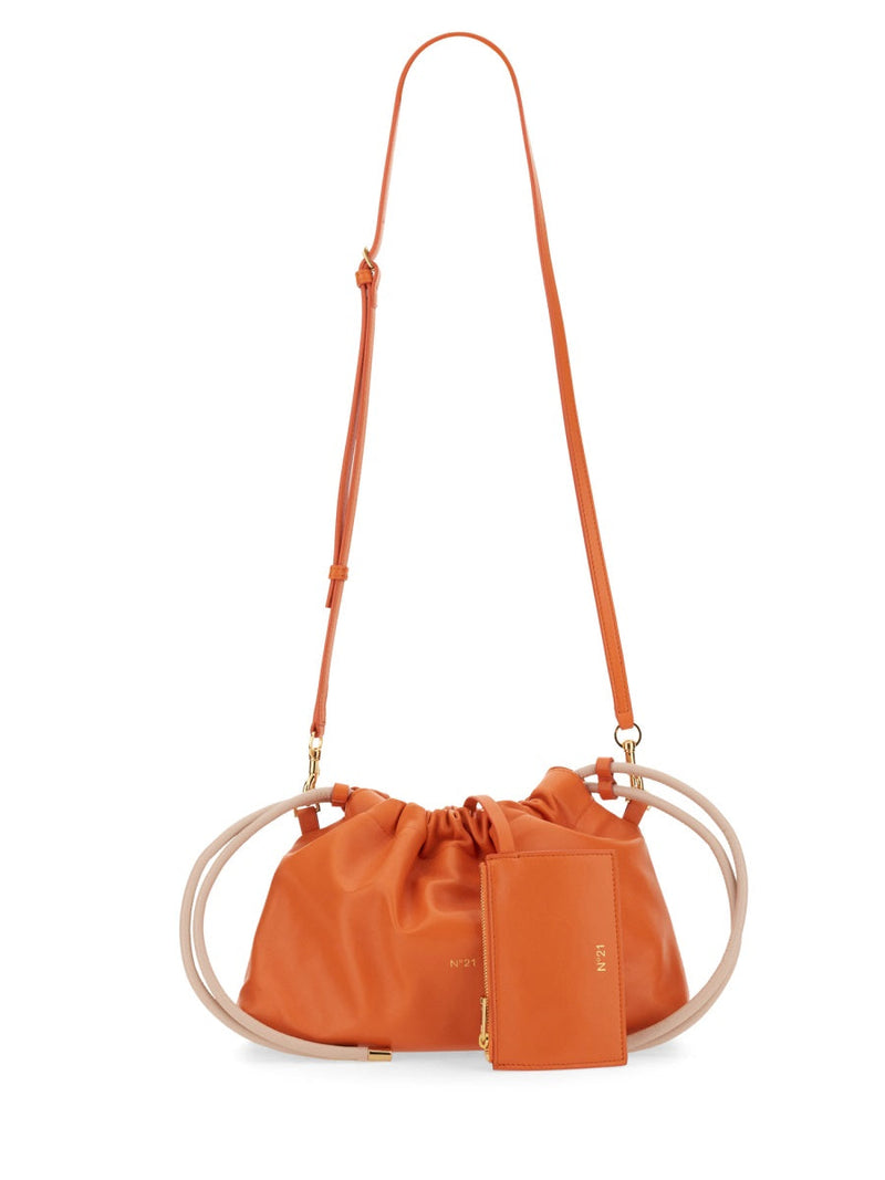 Nº21 Shoulder Bag — Orange Lamb Leather