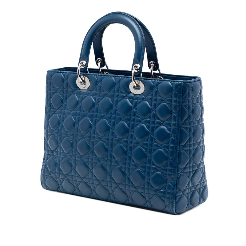 Large Lambskin Cannage Lady Dior - Image 2