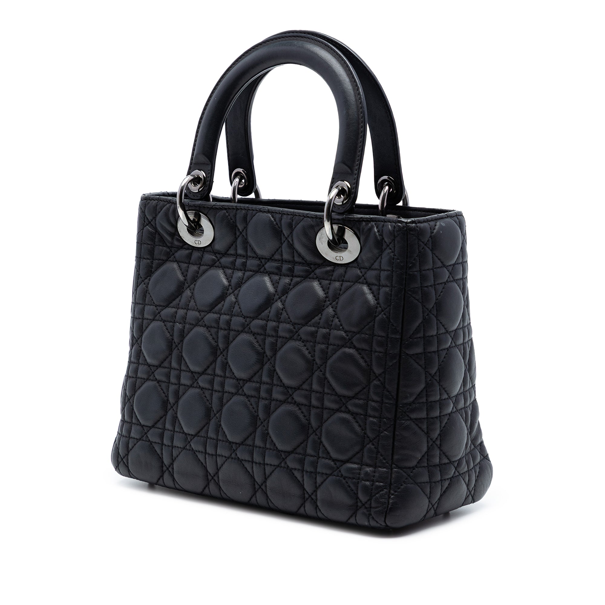 Medium Lambskin Cannage Lady Dior - Image 2