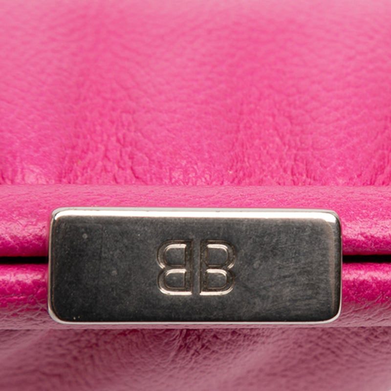 Mini Grained Calfskin Cloud Coin Purse On Strap - Image 7