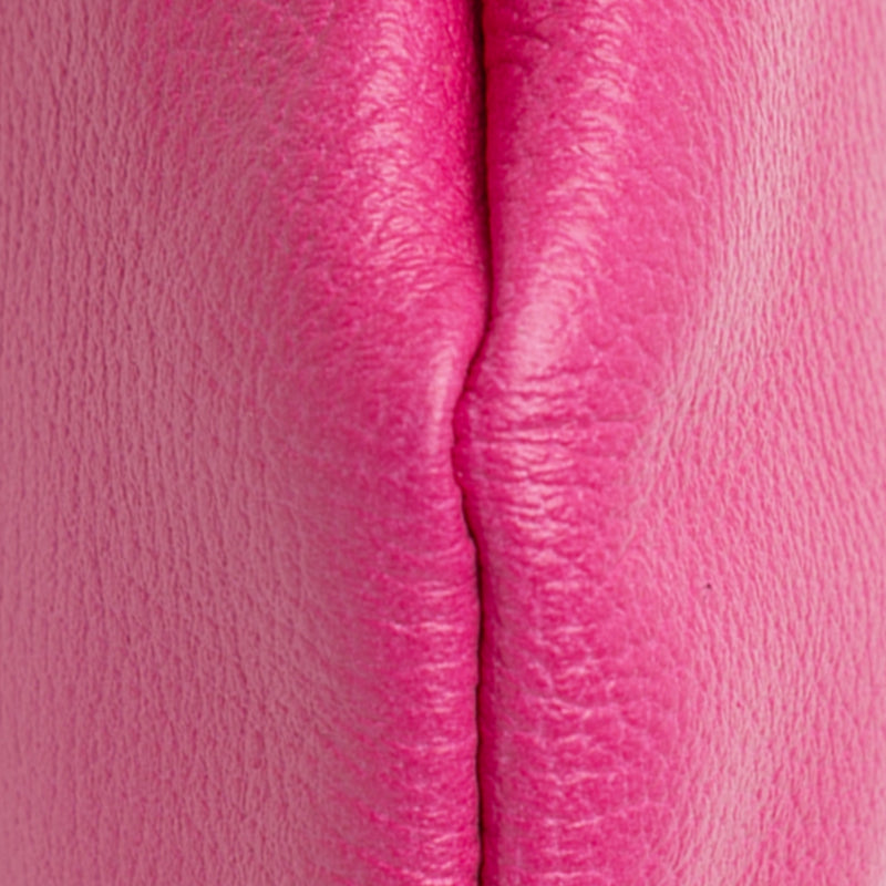 Mini Grained Calfskin Cloud Coin Purse On Strap - Image 8
