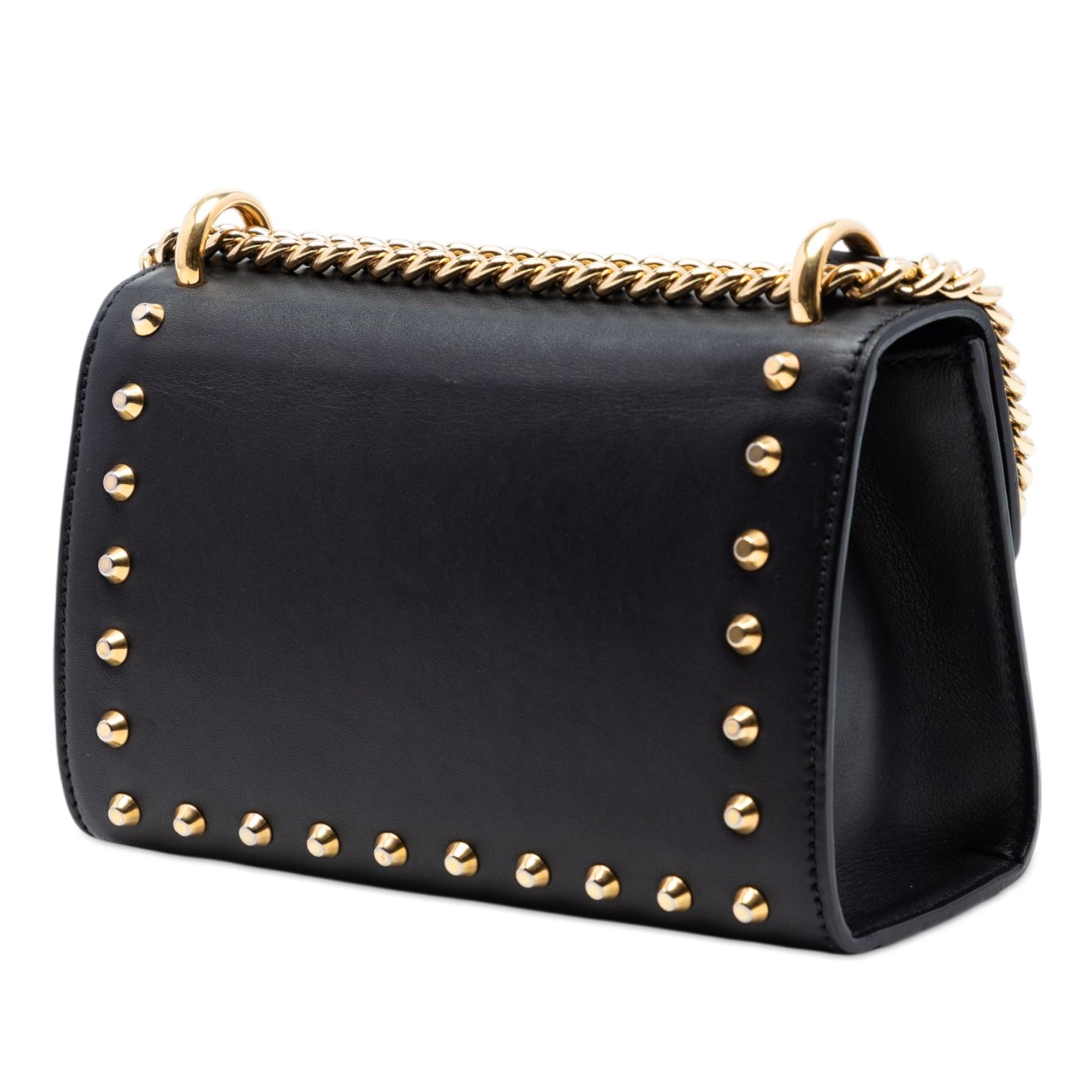 Small Pearl Studded Leather Padlock Crossbody - Image 2