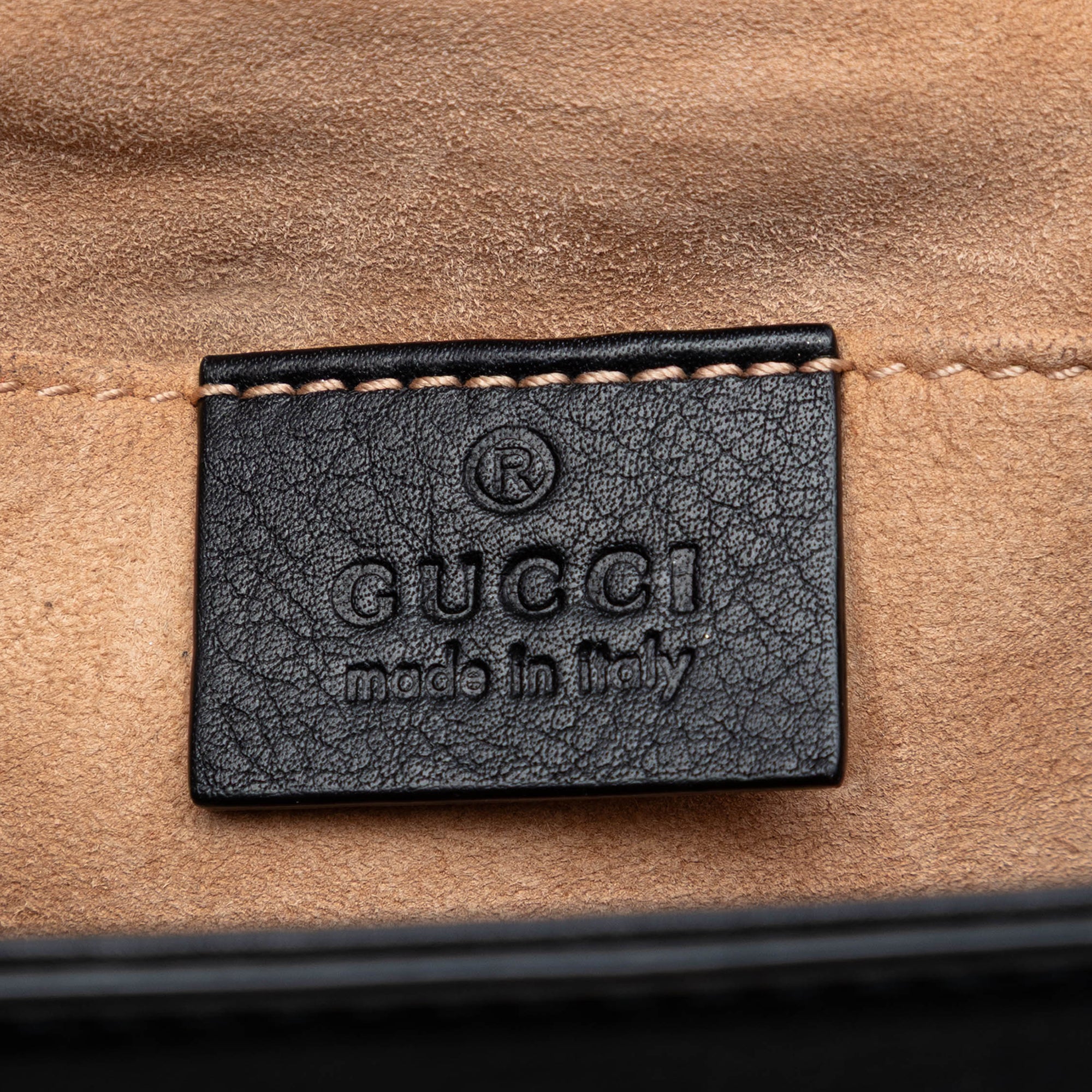 Small Pearl Studded Leather Padlock Crossbody - Image 5