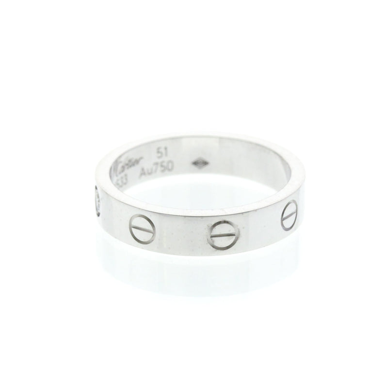 Cartier Love 1 Diamond Band White Gold And Silver White_gold Bijoux