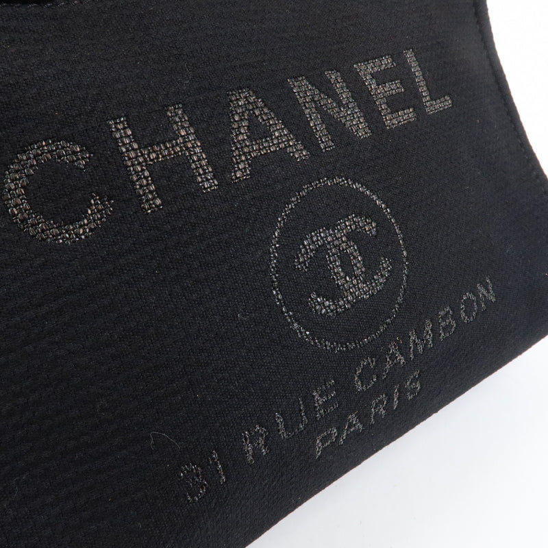 Chanel Deauville Denim Black Canvas Bag