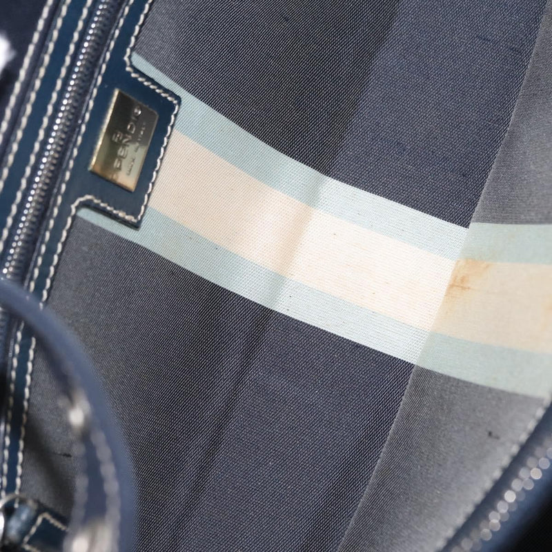 Fendi Baguette Canvas Navy Bag
