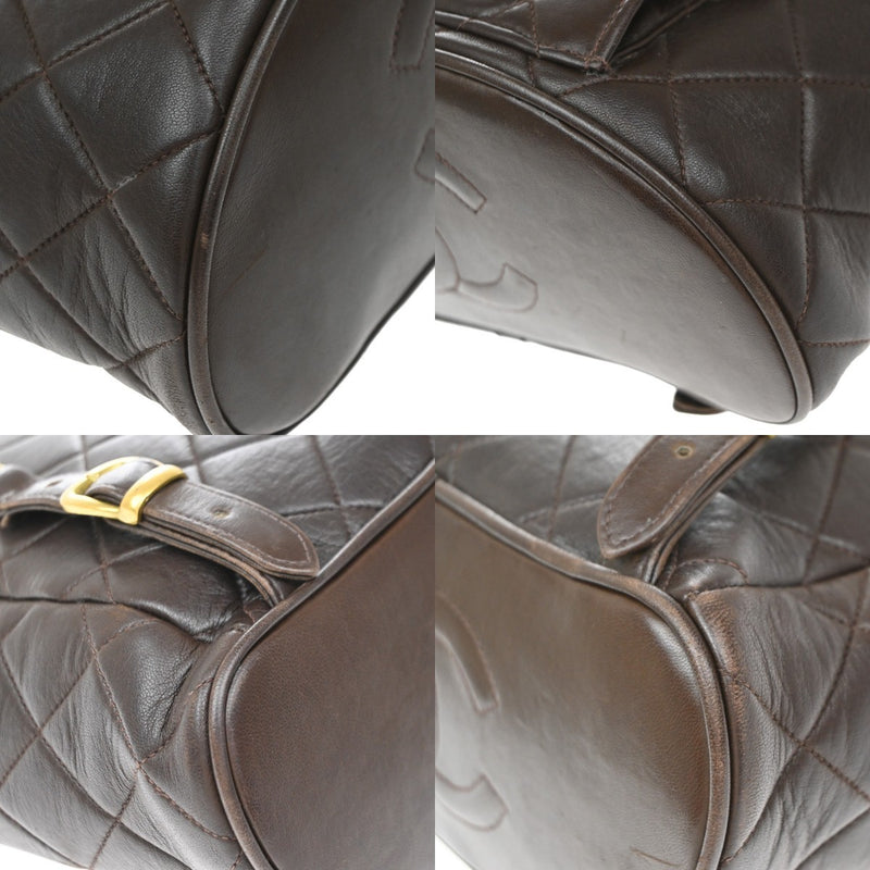 Chanel Duma Drawstring Quilted Leather Brown Bag