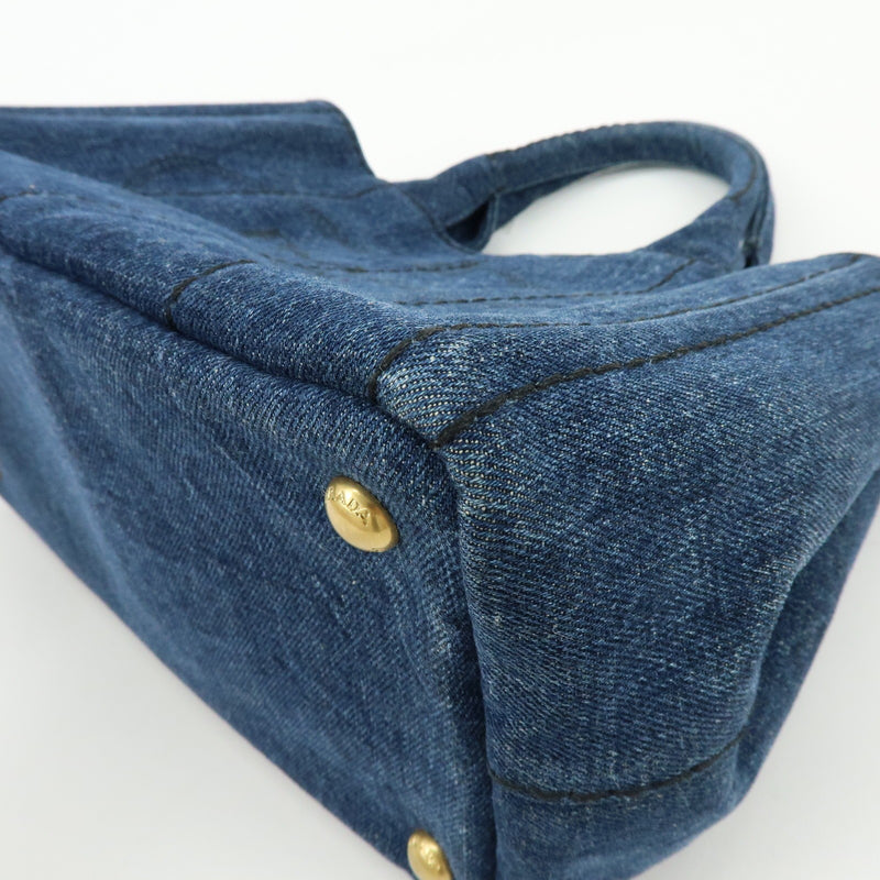 Prada Canapa Convertible Denim Blue Denim_jeans Bag