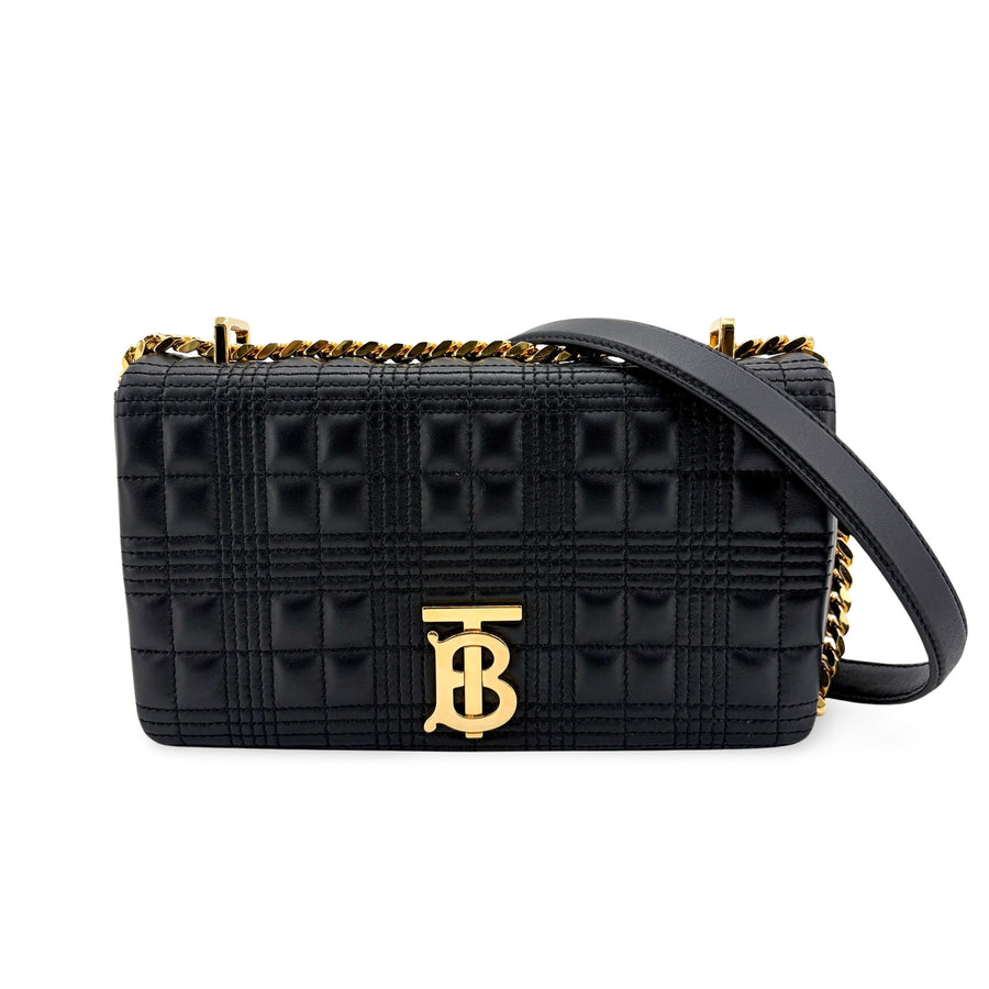 Burberry Lola Bum Quilted Lambskin Black Leather Bag