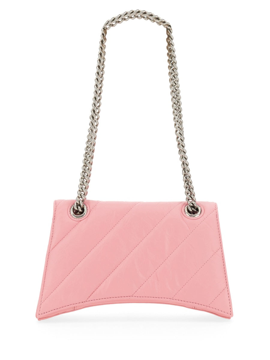 Balenciaga Quilted Crushed Calf Shoulder Bag — Pink