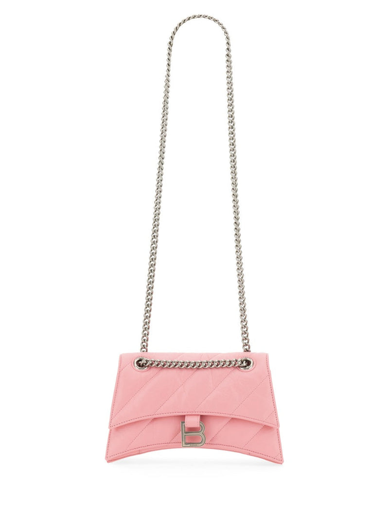 Balenciaga Quilted Crushed Calf Shoulder Bag — Pink