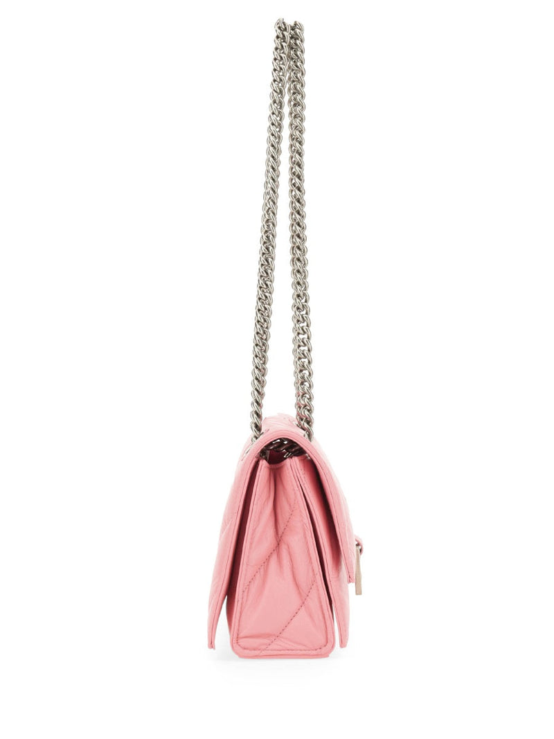 Balenciaga Quilted Crushed Calf Shoulder Bag — Pink