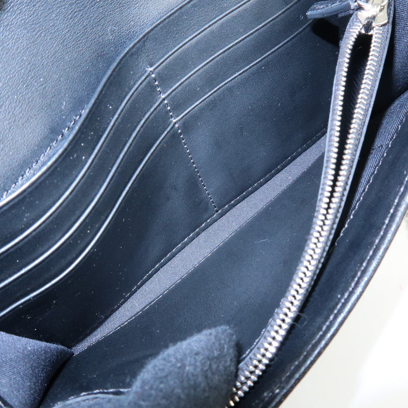 Fendi Continental Wallet On Chain Studded Leather Black Bag