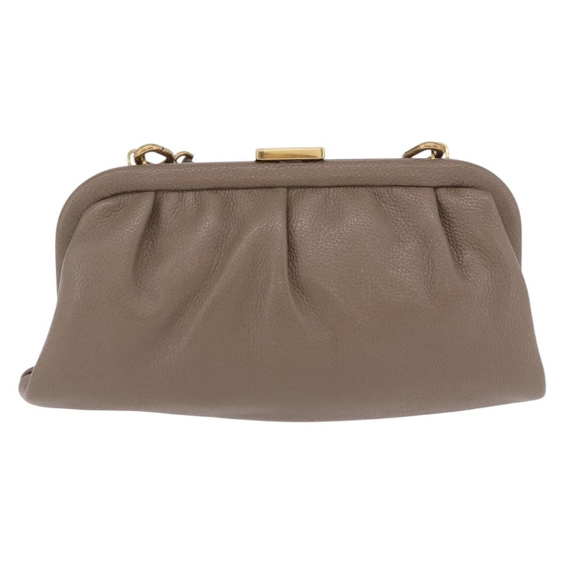Balenciaga Cloud Clutch Leather Beige