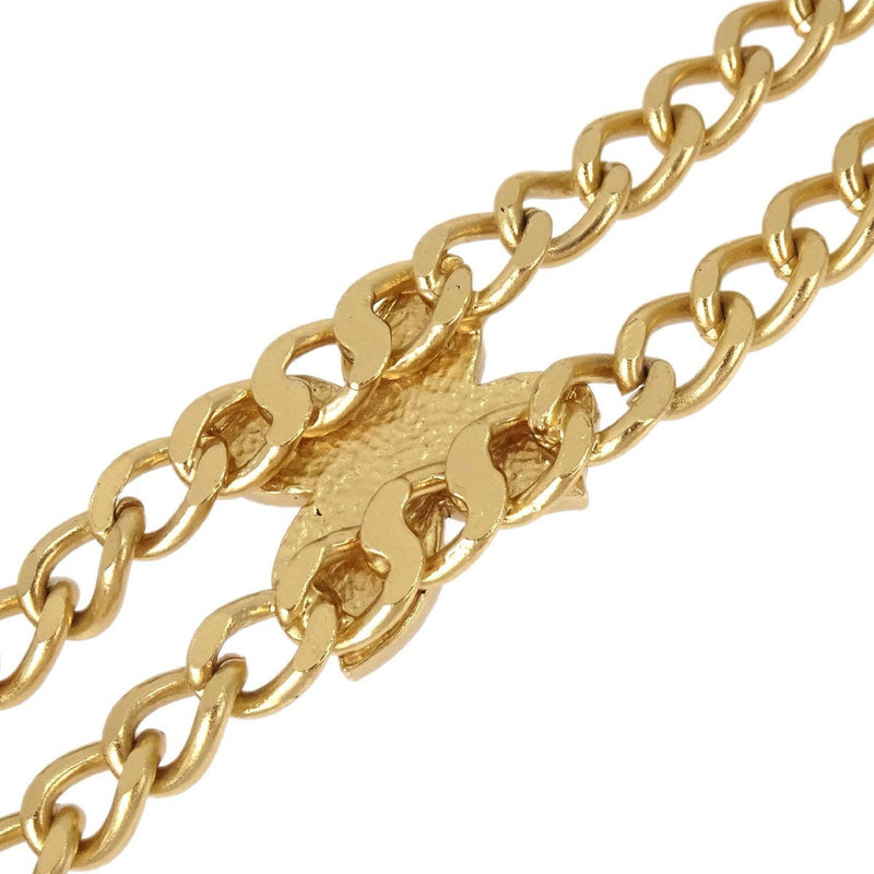 Chanel Necklace Flower Metal Gold Gold_plated Bijoux