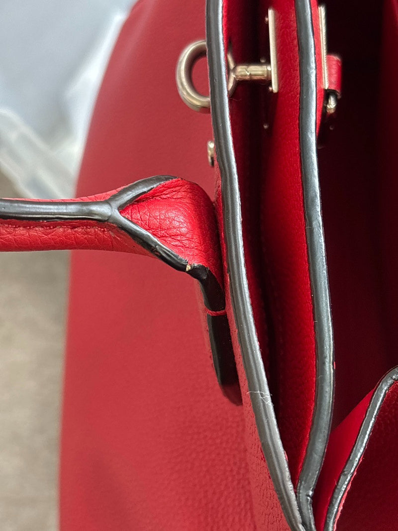 Louis Vuitton City Steamer Leather Red Bag