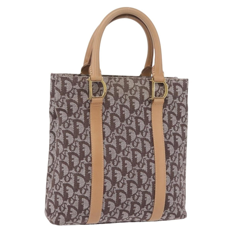 Christian Dior Vintage Open Diorissimo Canvas Brown Bag