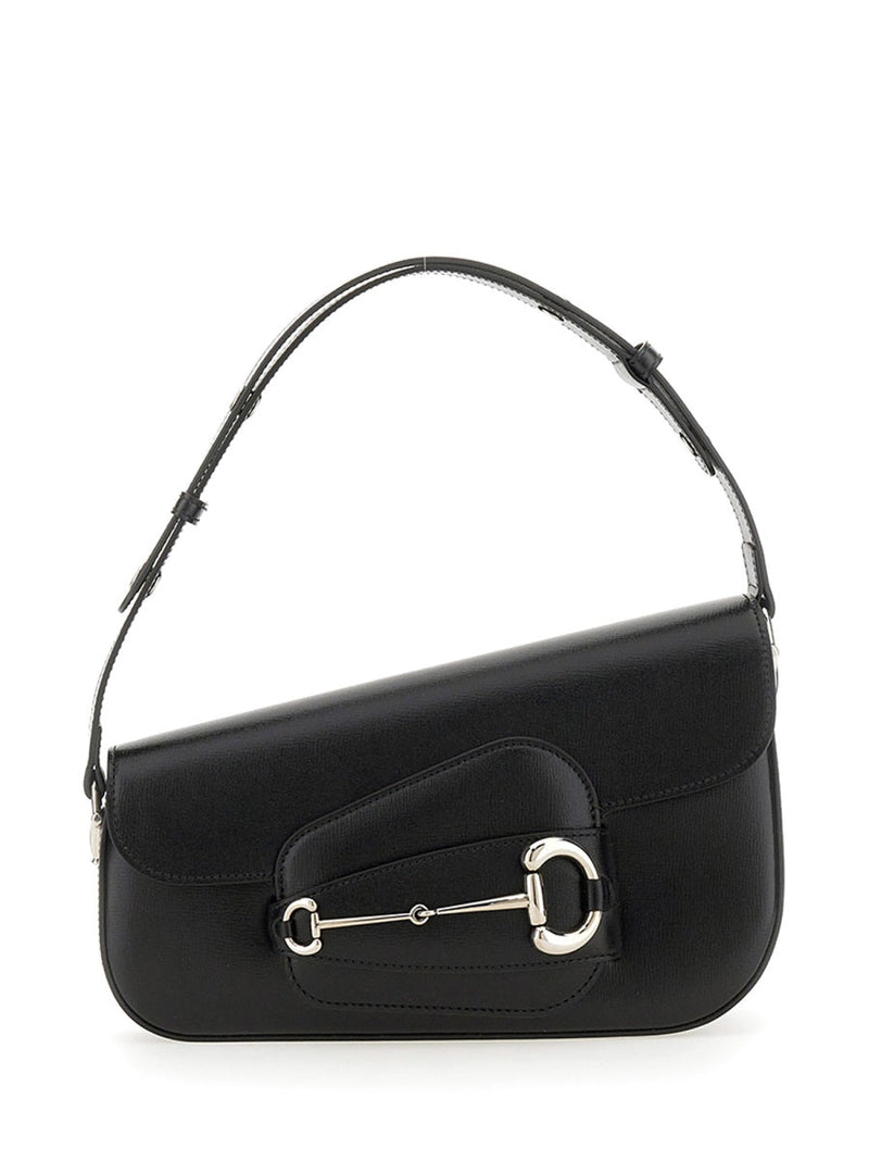 Gucci Horsebit 1955 Shoulder Bag — Black Calfskin