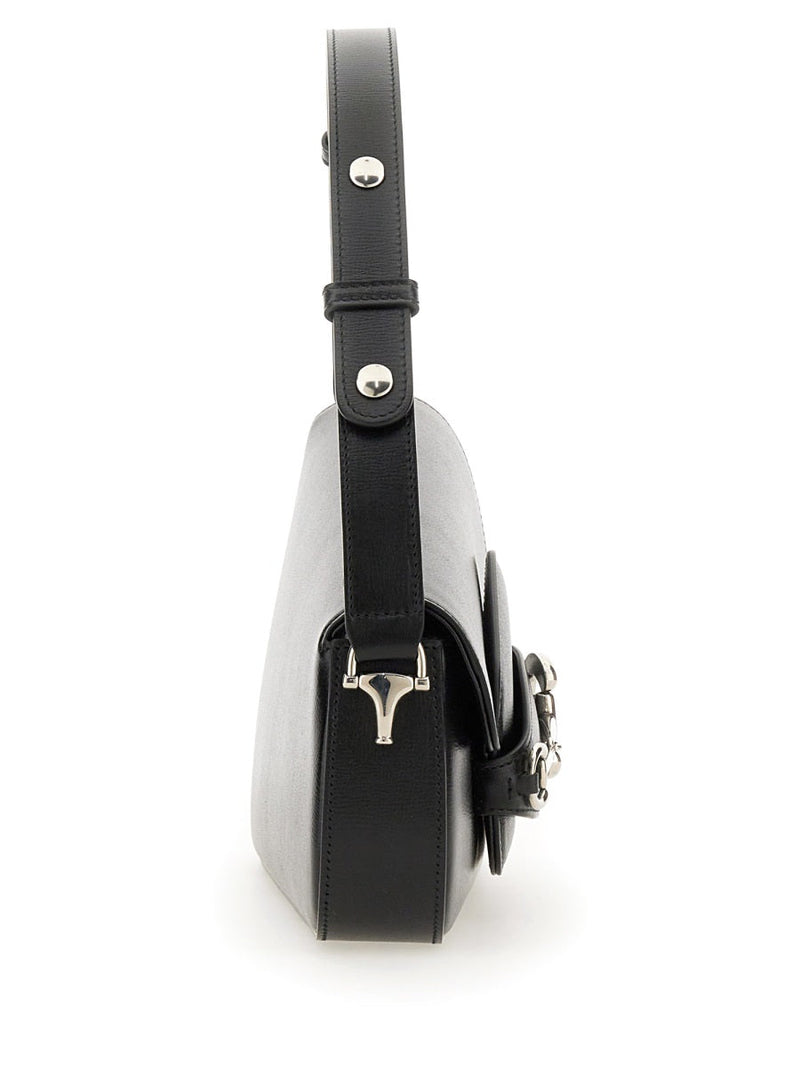Gucci Horsebit 1955 Shoulder Bag — Black Calfskin
