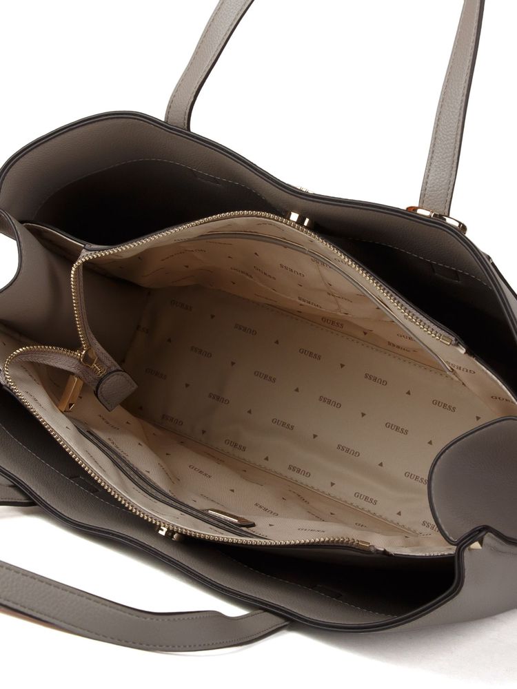 Guess Meridian Ii Tote Bag — Gray Polyurethane