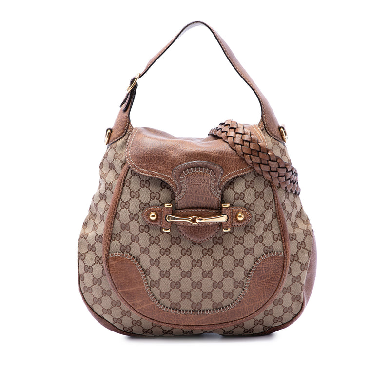 Large GG Canvas New Pelham Satchel