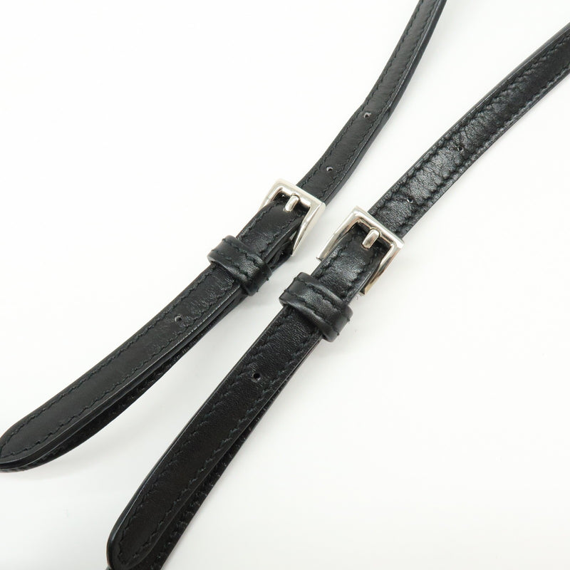 Prada Wallet On Strap City Calfskin Black Leather Bag