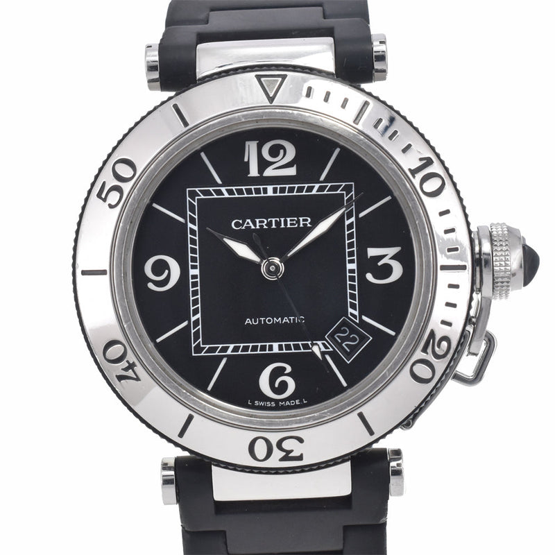 Cartier Pasha Seatimer Automatic Stainless Steel And Rubber Watches