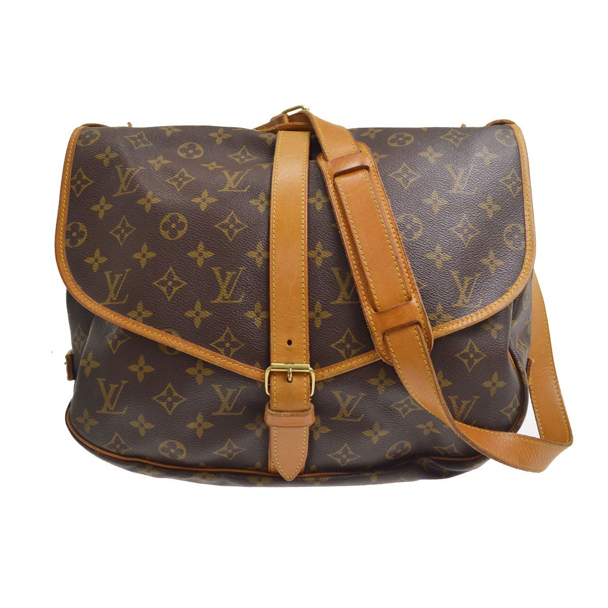 Louis Vuitton Saumur Monogram Canvas Brown Bag