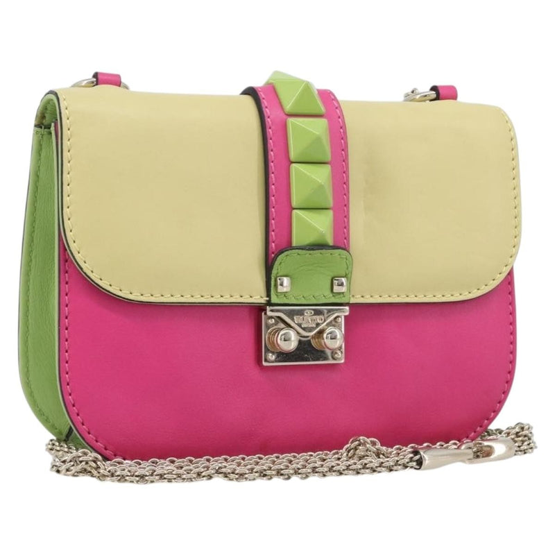 Valentino Garavani Glam Lock Covered Studs Leather Multicolour Bag