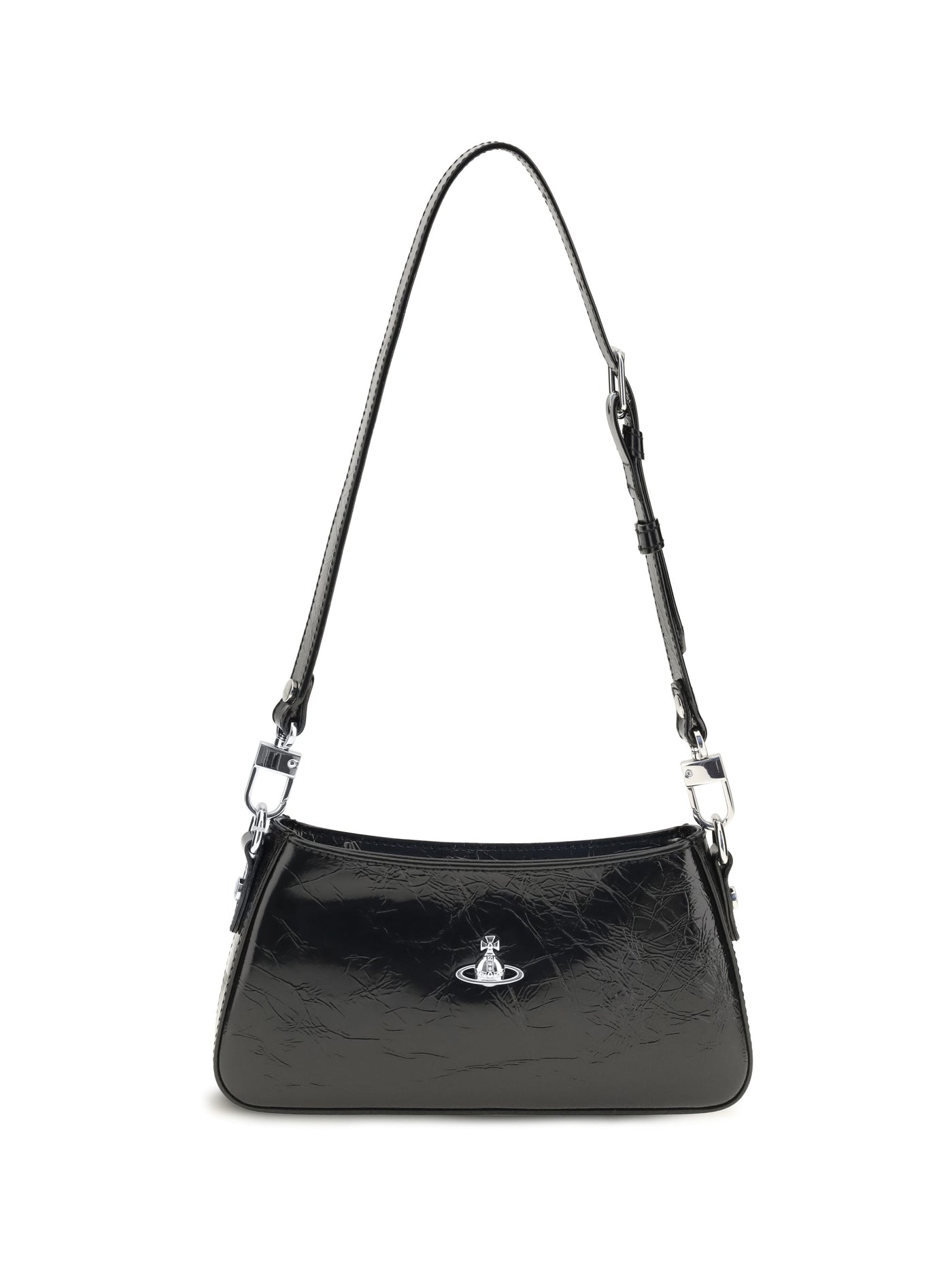 Vivienne Westwood Tasha Shoulder Bag — Black Calf Leather Bos Taurus