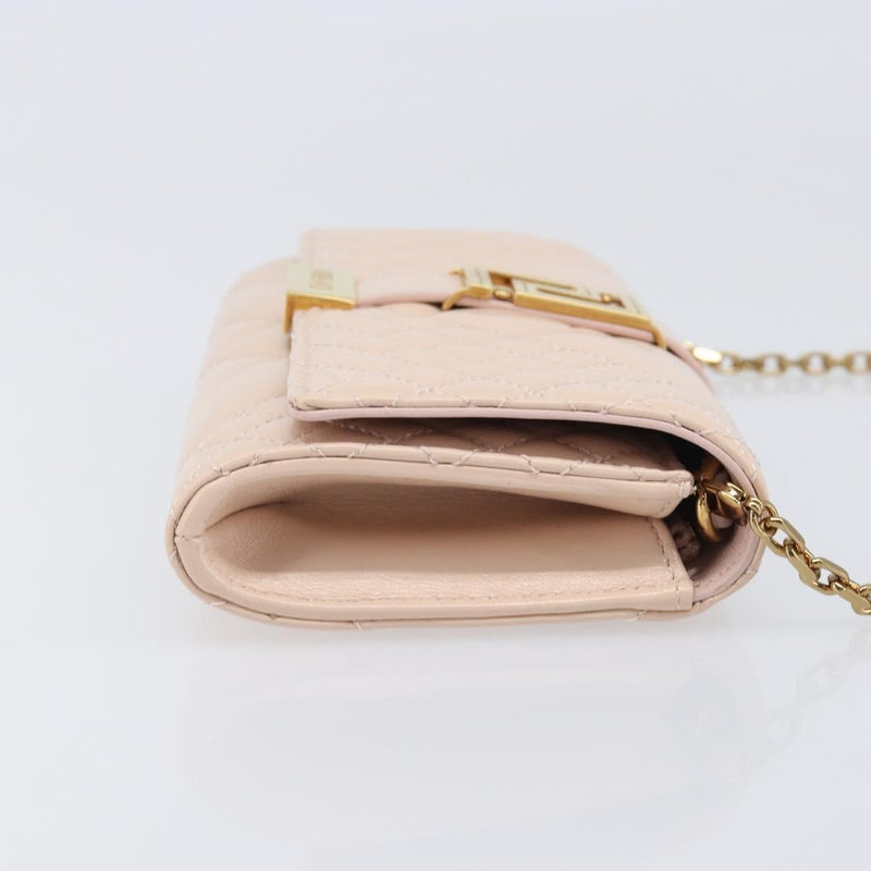 Versace Greca Goddess Convertible Clutch Leather Pink