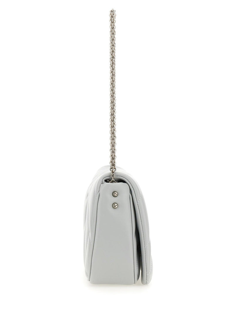 Alexander Mcqueen Seal Shoulder Bag — Gray Leather