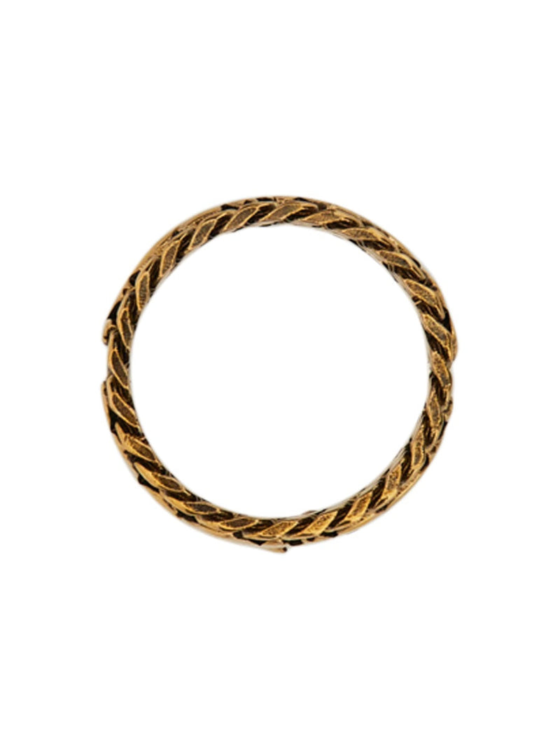 Alexander Mcqueen Graffiti Ring — Gold Brass Rings