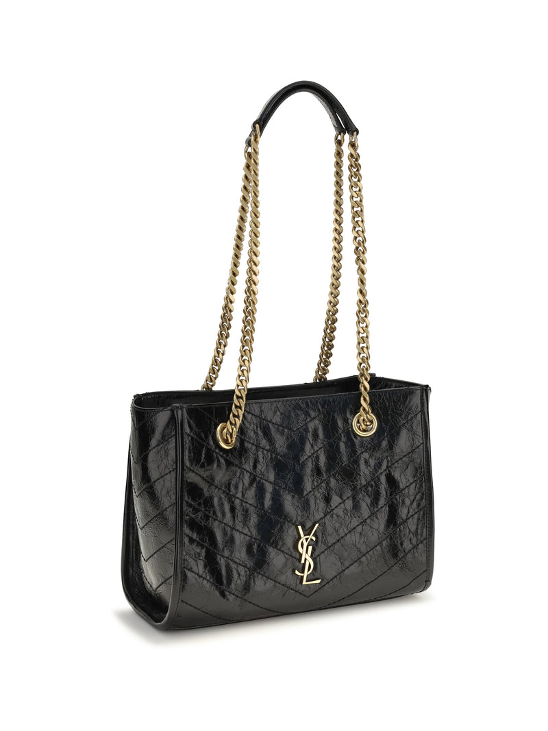 Saint Laurent Niki Tote Bag — Black Calf Leather Bos Taurus