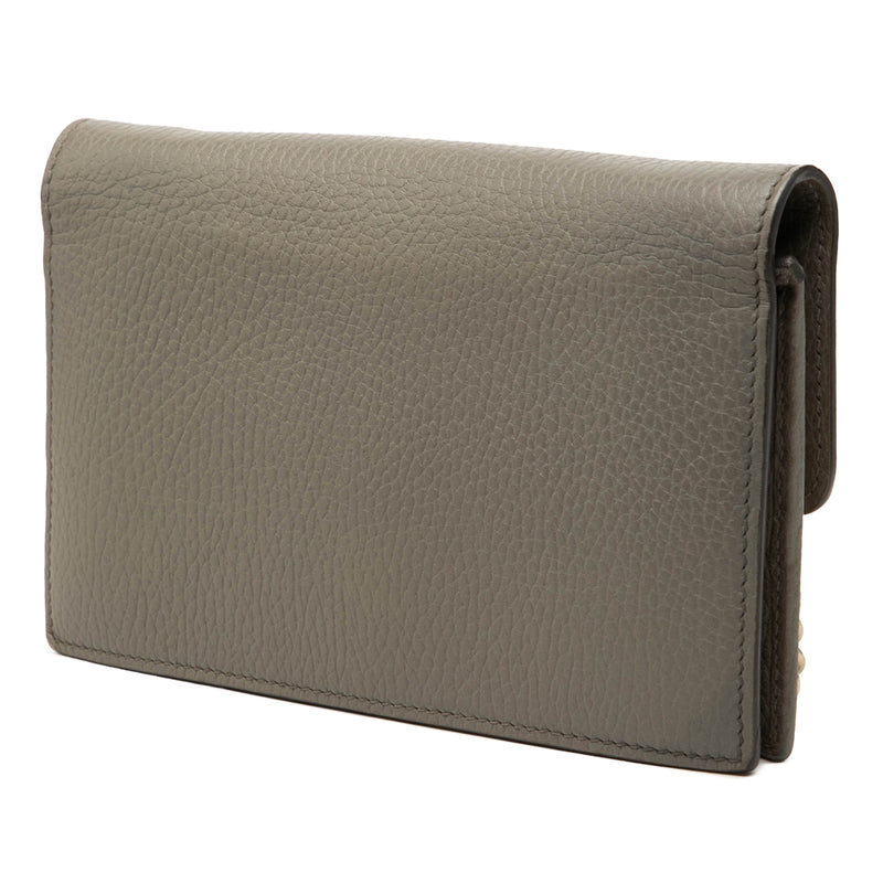 Dollar Calfskin Interlocking G Wallet on Chain - Image 2