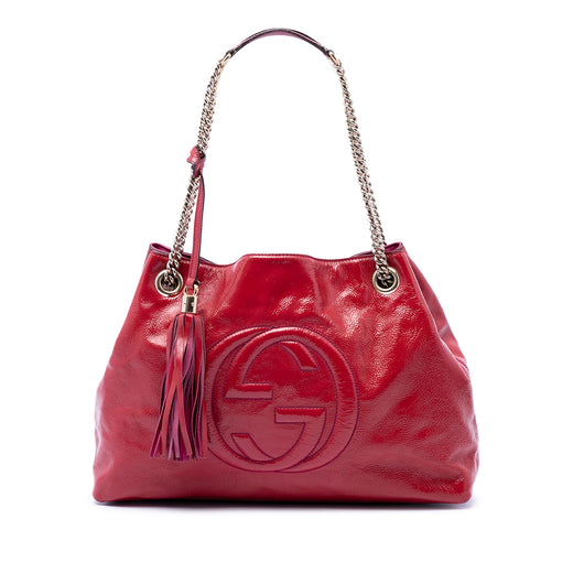 Medium Patent Soho Chain Tote - Image 1