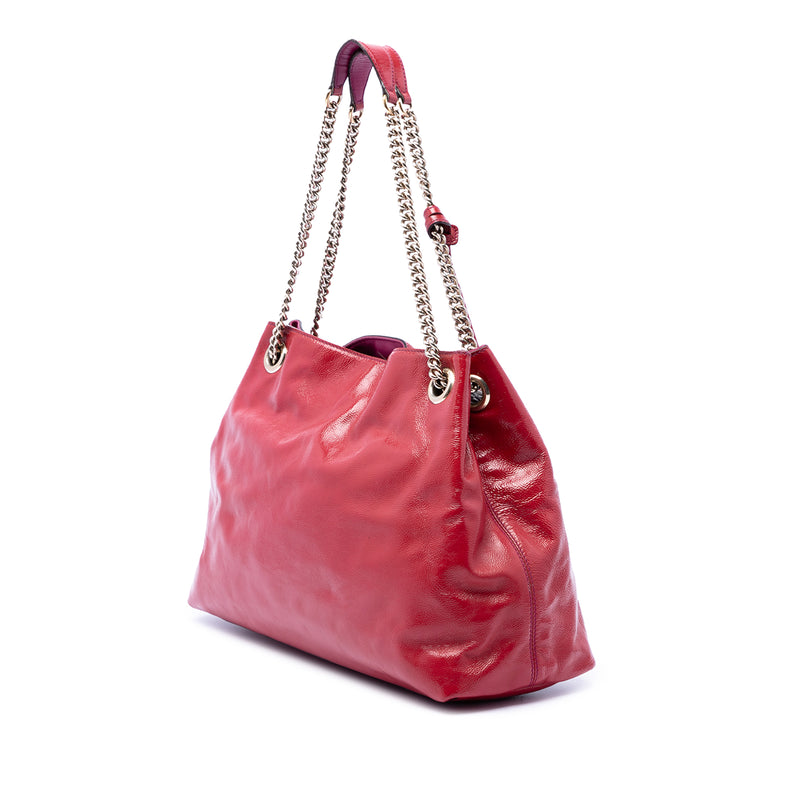 Medium Patent Soho Chain Tote - Image 2