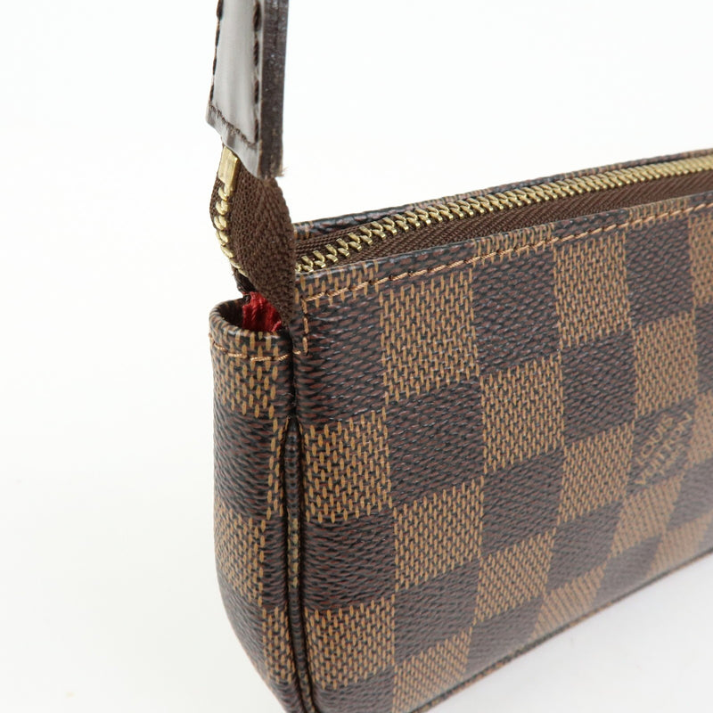 Louis Vuitton Pochette Accessoires Limited Edition Damier Brown Canvas Bag