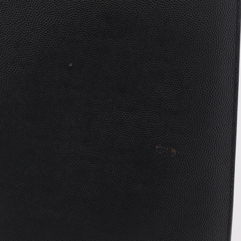 Saint Laurent Letters Zip Clutch Leather Black