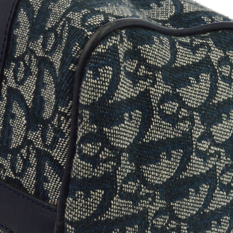 Christian Dior Vintage Trotter Boston Diorissimo Canvas Navy Bag