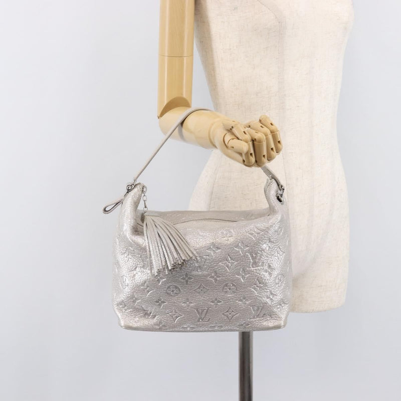 Louis Vuitton Halo Limited Edition Shimmer Monogram Embossed Leather Silver Bag