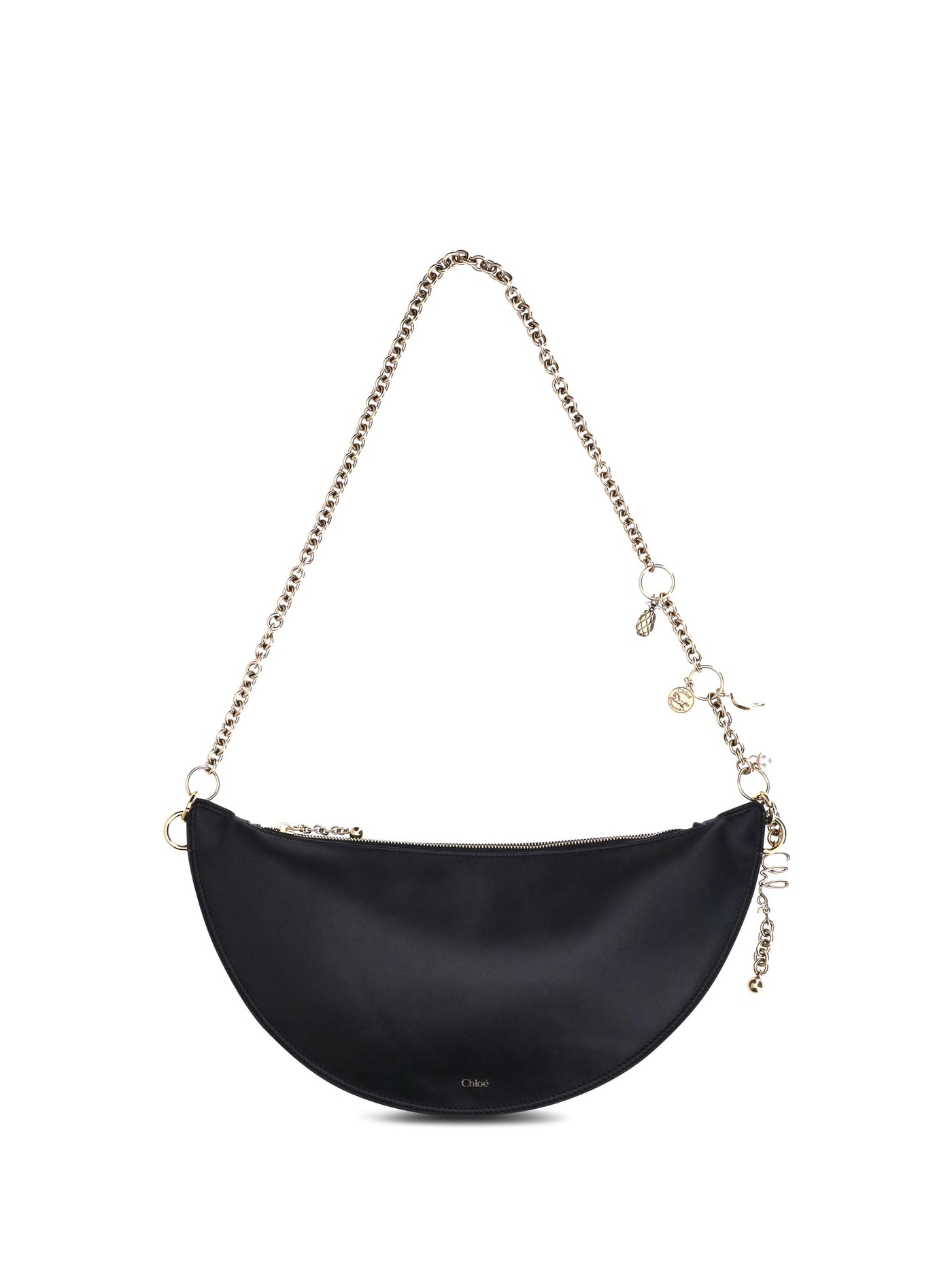 Chloé Icons Shoulder Bag — Black Calf Leather Bos Taurus