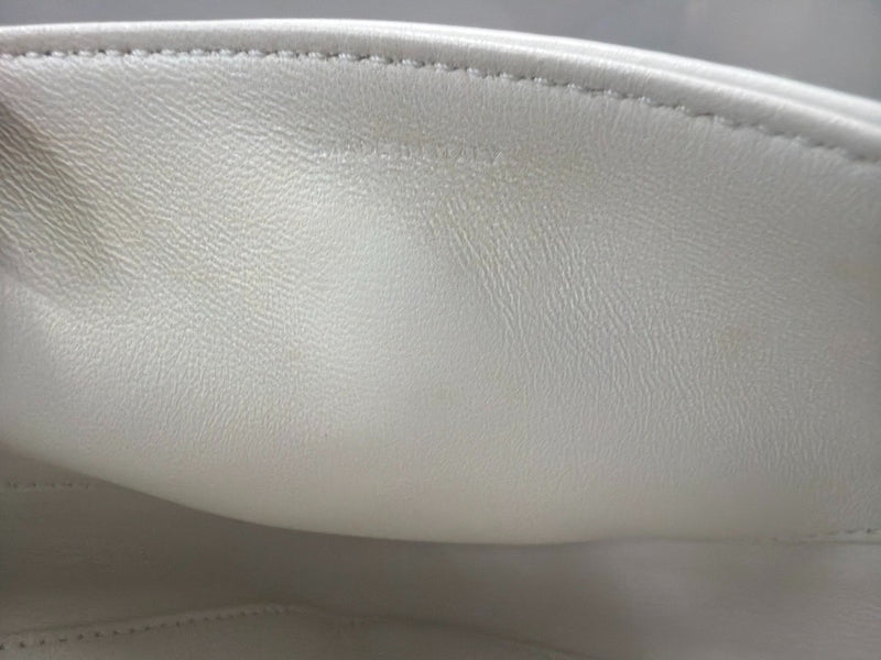 Celine Triangle Leather White Bag