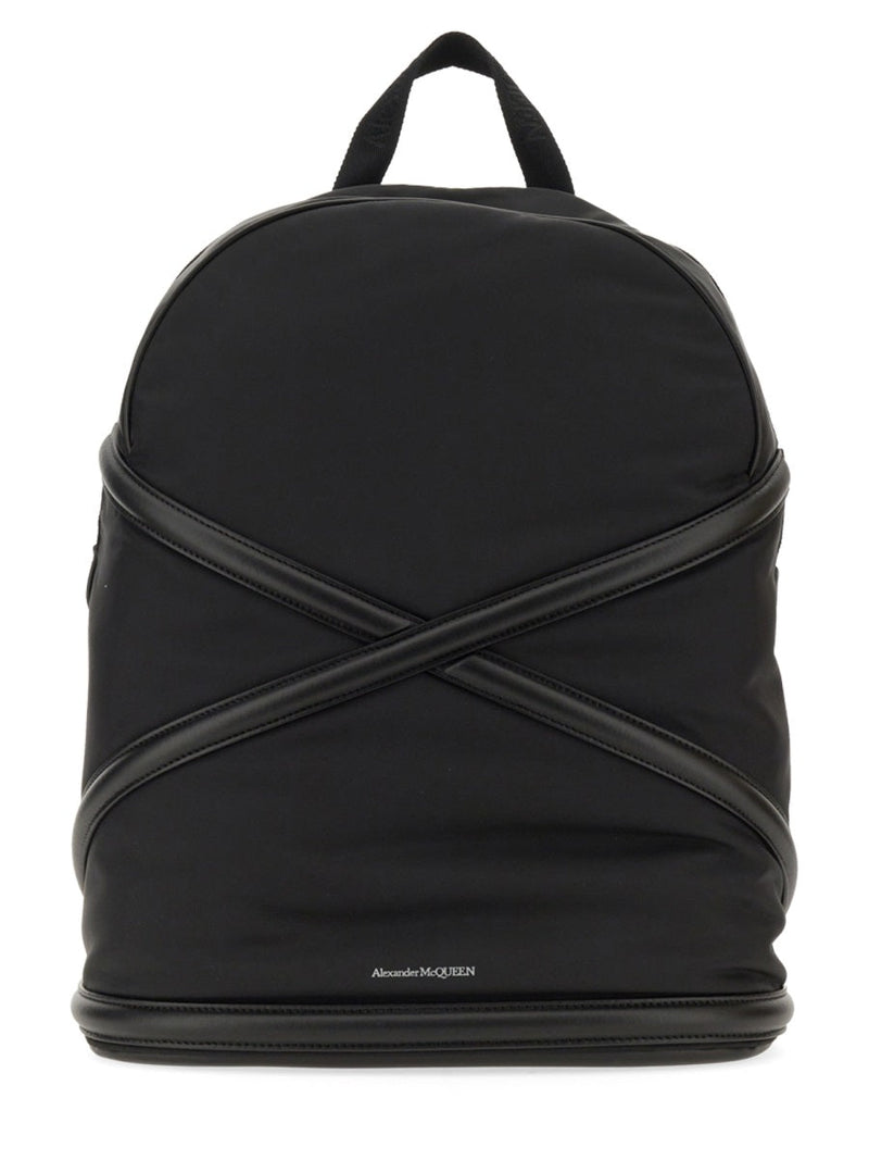 Alexander Mcqueen Nylon Harness-Inspired Backpack — Black