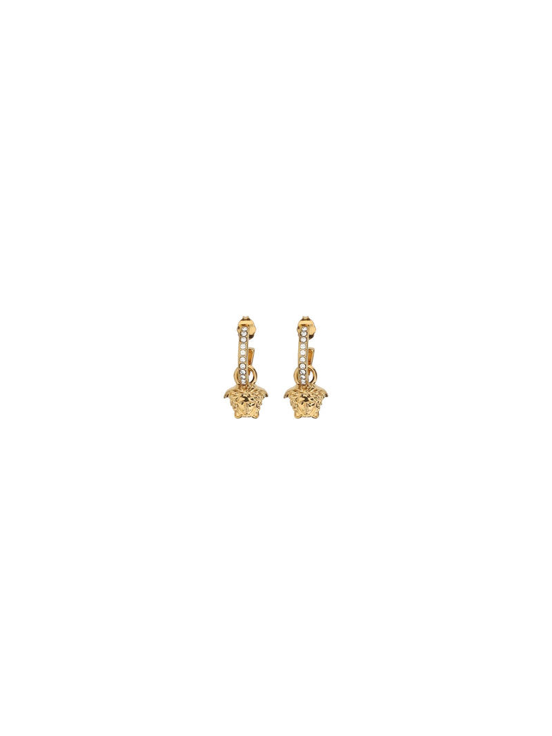 Versace Medusa Head Drop Earrings — Gold Metal