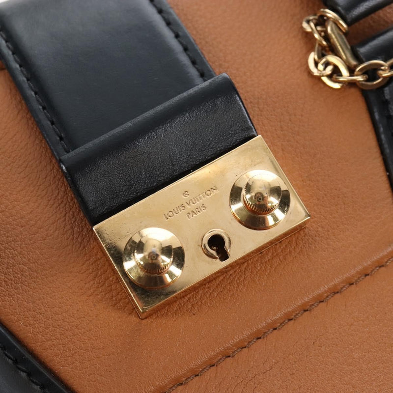 Louis Vuitton Cour Marly Leather With Studded Detail Beige Bag