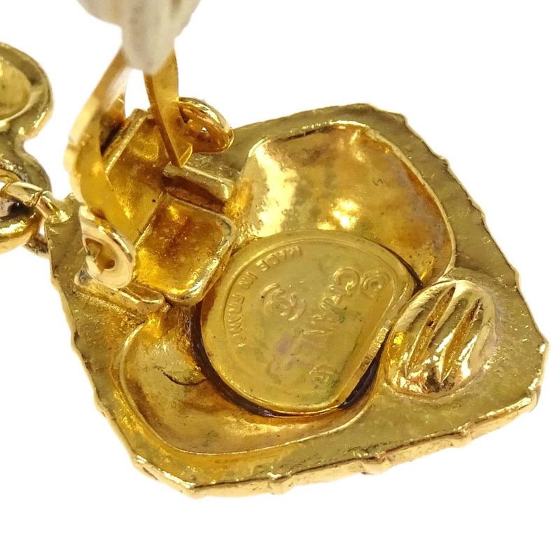 Chanel Cc Rhombus Clip-On Metal Gold Gold_plated Bijoux