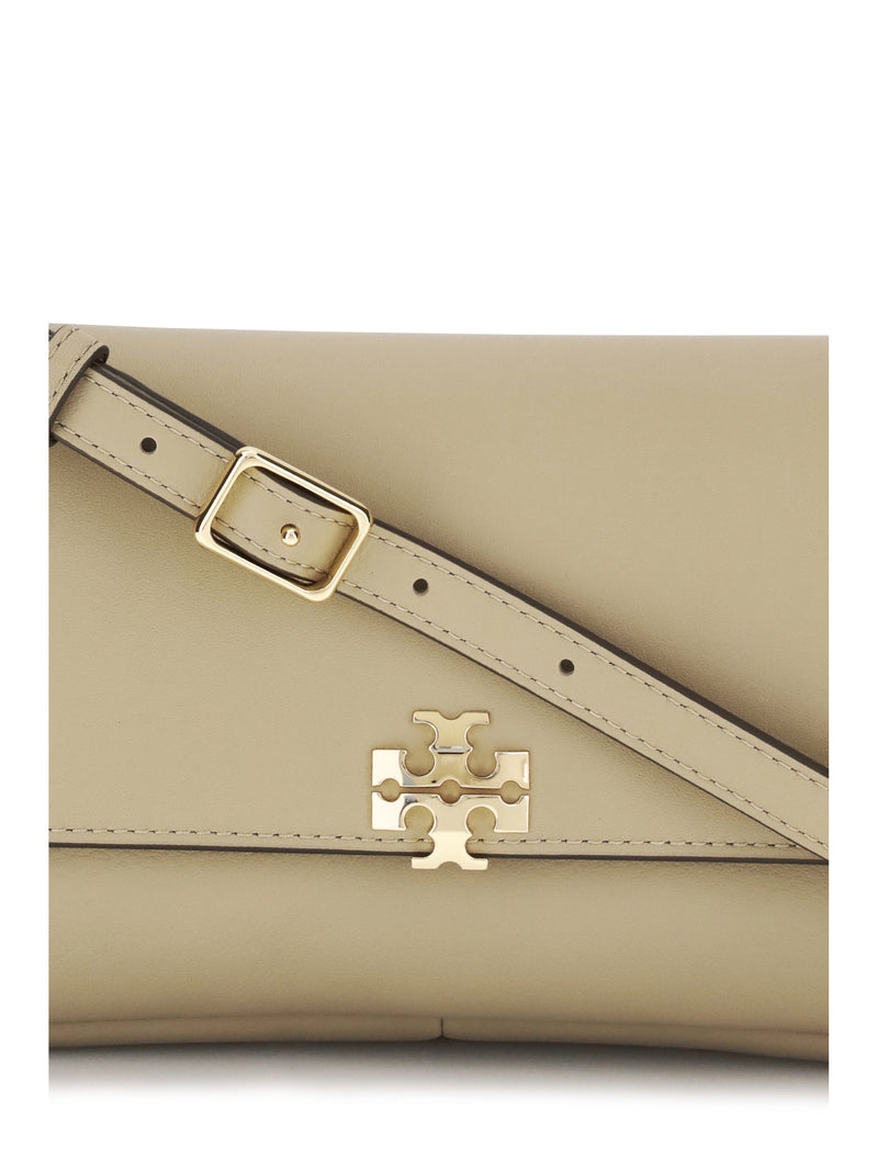 Tory Burch Charlie Shoulder Bag — Beige Calf Leather