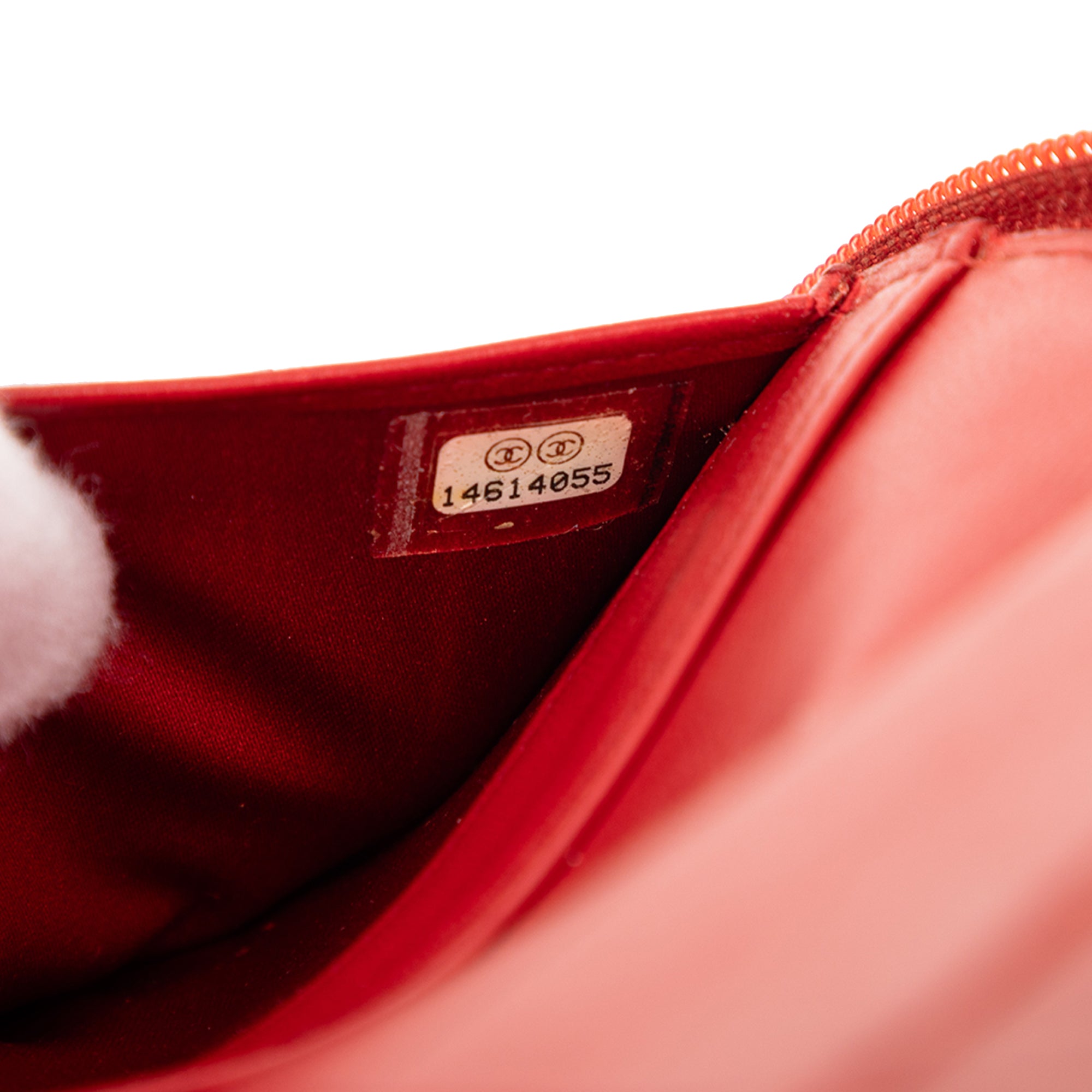 Embossed Lambskin Camellia Zip Around Long Wallet - Image 8